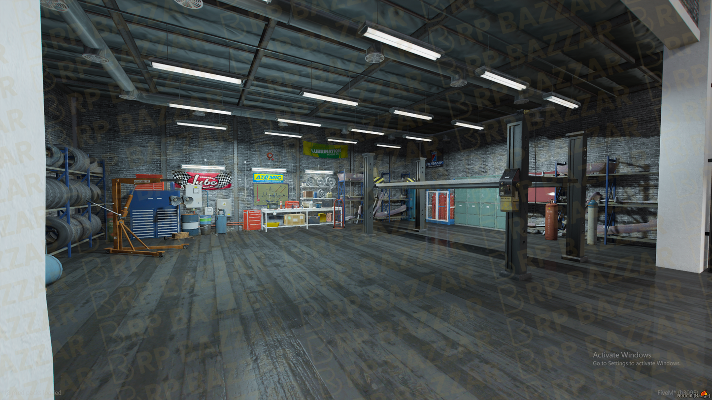 Custom Mechanic Shop FiveM MLO — GTA RP Interior — ESX QB QBOX — RPBazzar
