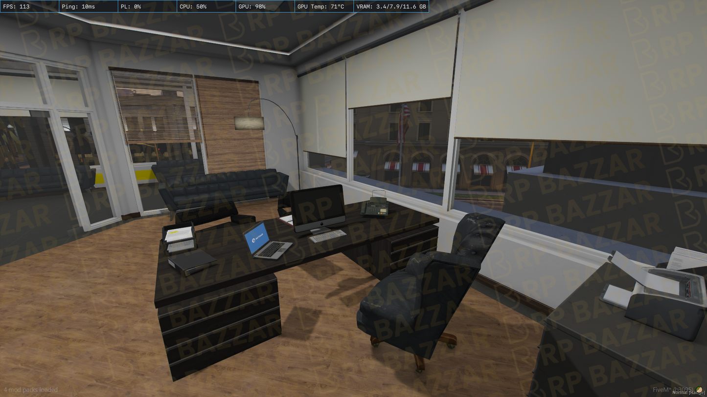 Minimal Office FiveM MLO — GTA RP Interior — ESX QB QBOX — RPBazzar