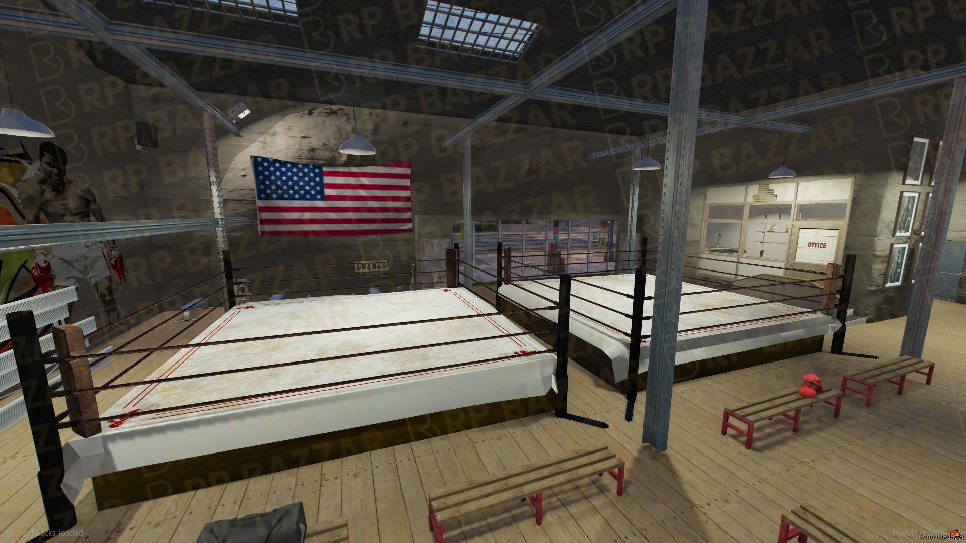 Knockout Boxing Ring FiveM MLO — GTA RP Interior — ESX QB QBOX — RPBazzar