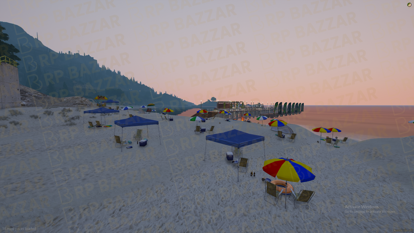Tropical Beach Sided Area FiveM MLO — GTA RP Interior — ESX QB QBOX — RPBazzar