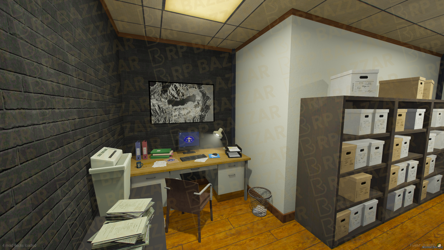 Sheriff Police Station FiveM MLO — GTA RP Interior — ESX QB QBOX — RPBazzar