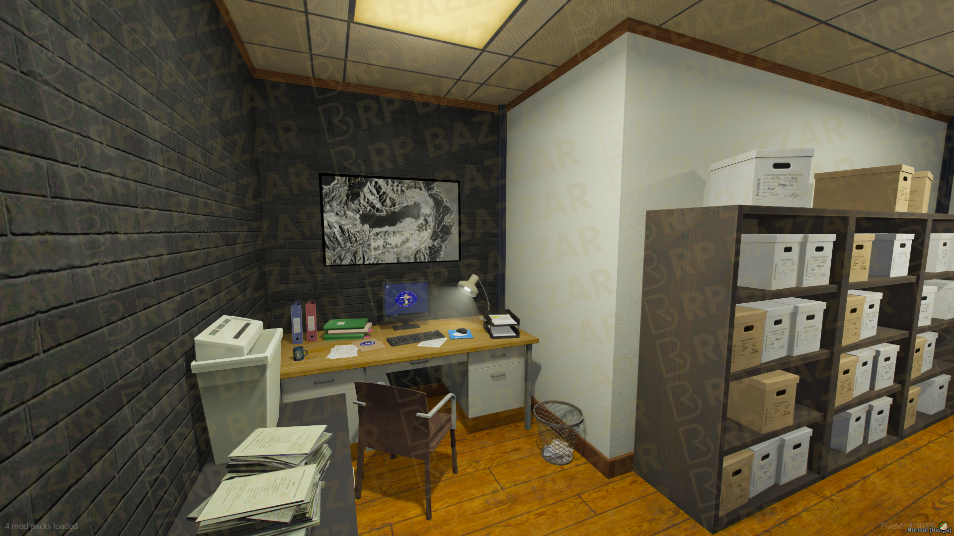 Sheriff Police Station FiveM MLO — GTA RP Interior — ESX QB QBOX — RPBazzar