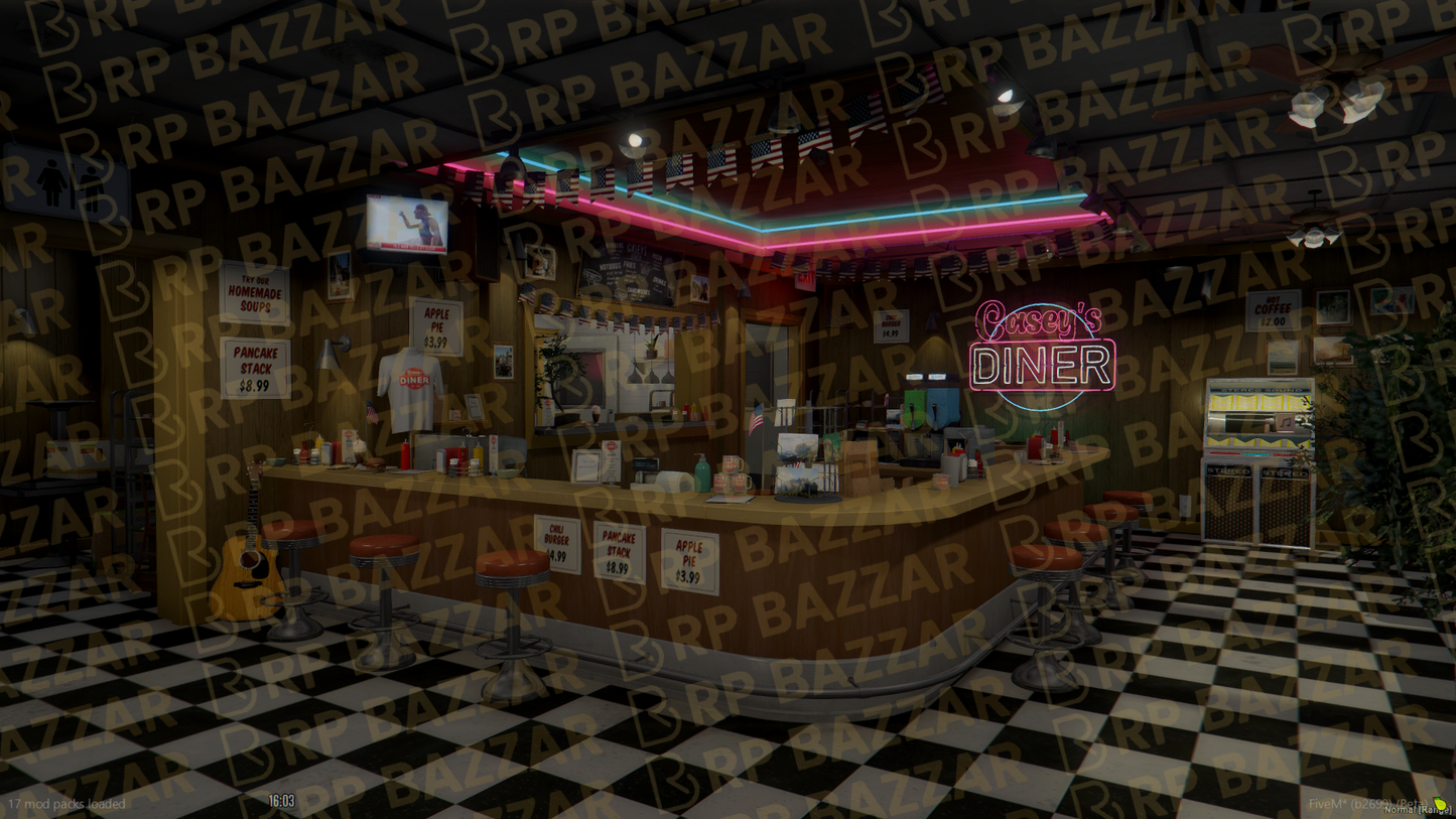 Custom Snack Bar FiveM MLO — GTA RP Interior — ESX QB QBOX — RPBazzar