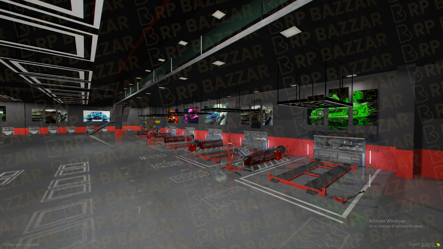 Luxury Mechanic Shop FiveM MLO — GTA RP Interior — ESX QB QBOX — RPBazzar