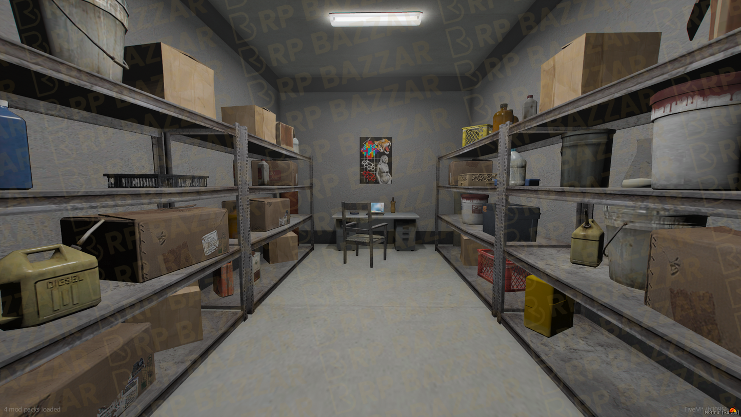 Compact Storage Room & Warehouse FiveM MLO — GTA RP Interior — ESX QB QBOX — RPBazzar