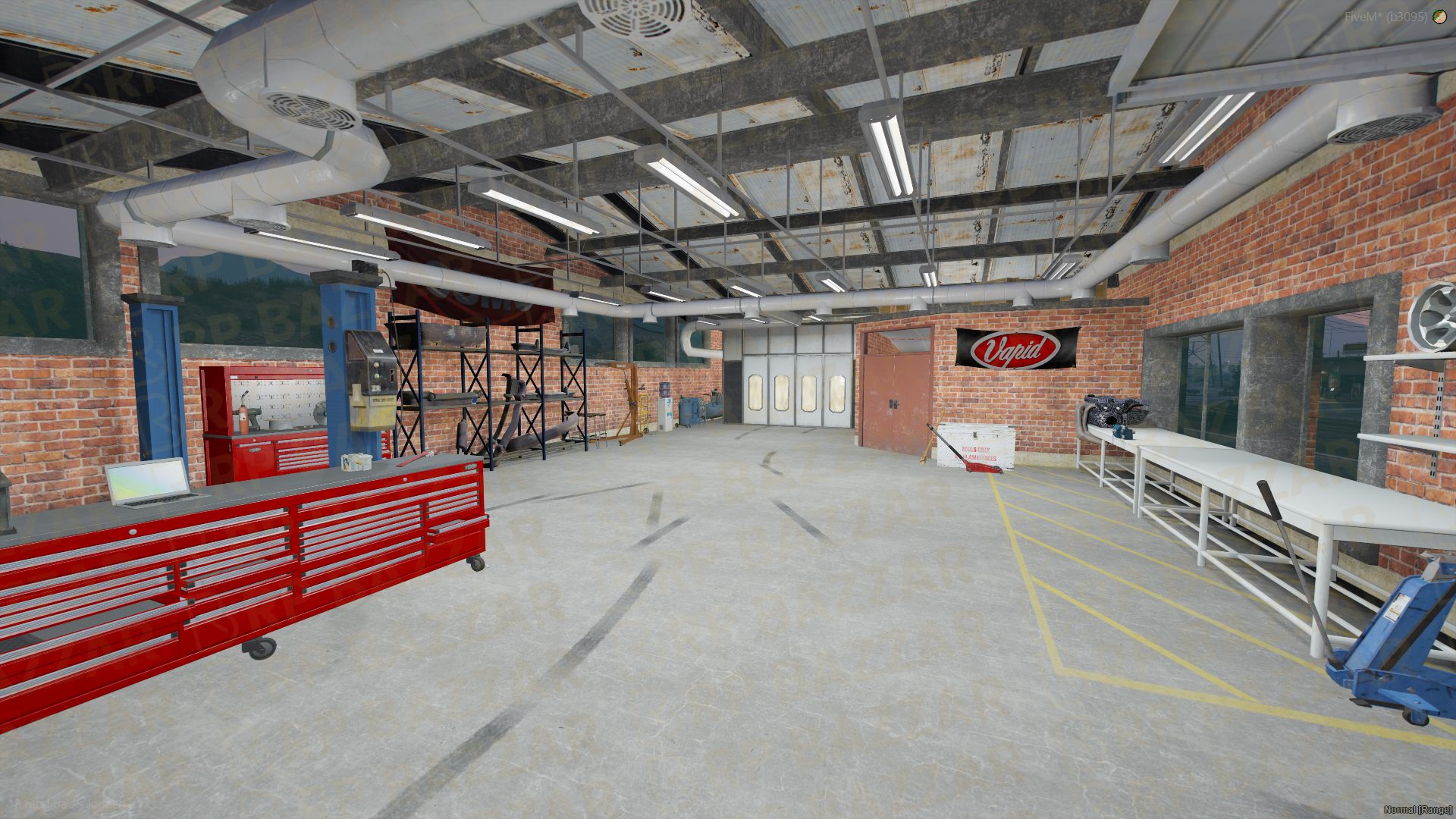 Fortified Mechanic Shop FiveM MLO — GTA RP Interior — ESX QB QBOX — RPBazzar