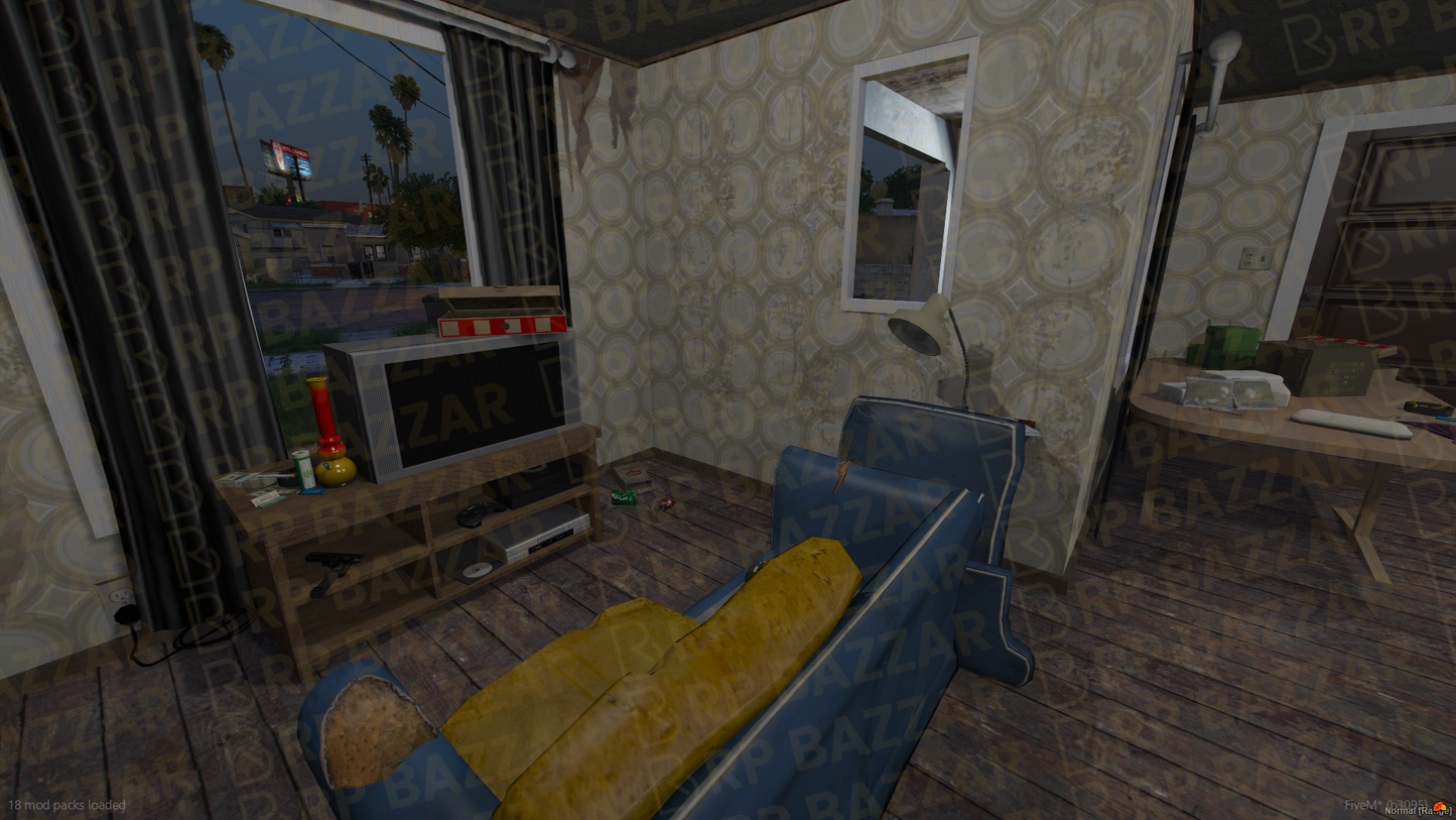 Retro House FiveM MLO — GTA RP Interior — ESX QB QBOX — RPBazzar