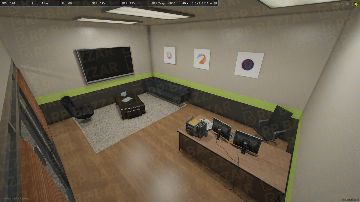 Penthouse Office FiveM MLO — GTA RP Interior — ESX QB QBOX — RPBazzar