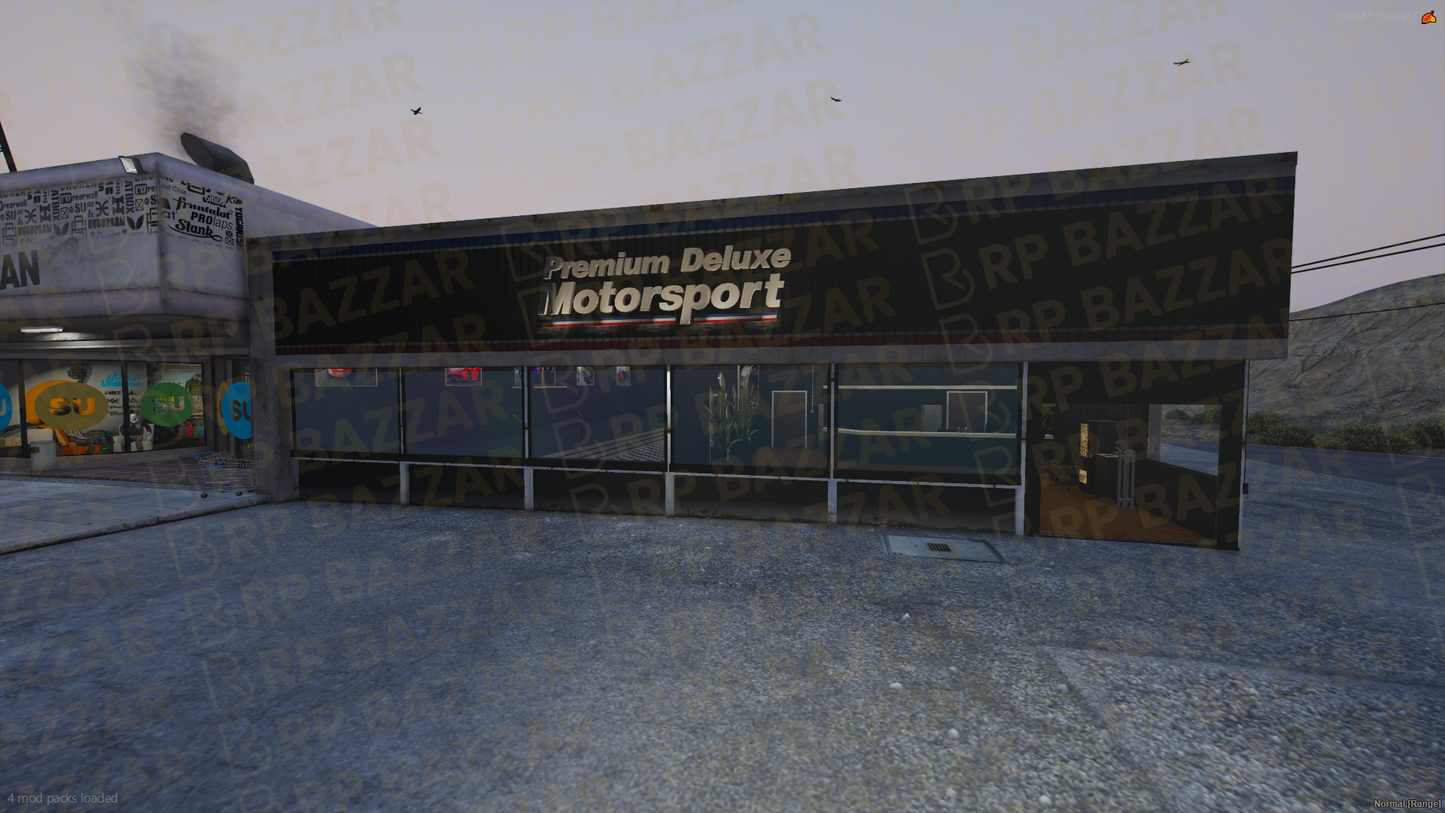 Sporty Vehicle Shop FiveM MLO — GTA RP Interior — ESX QB QBOX — RPBazzar