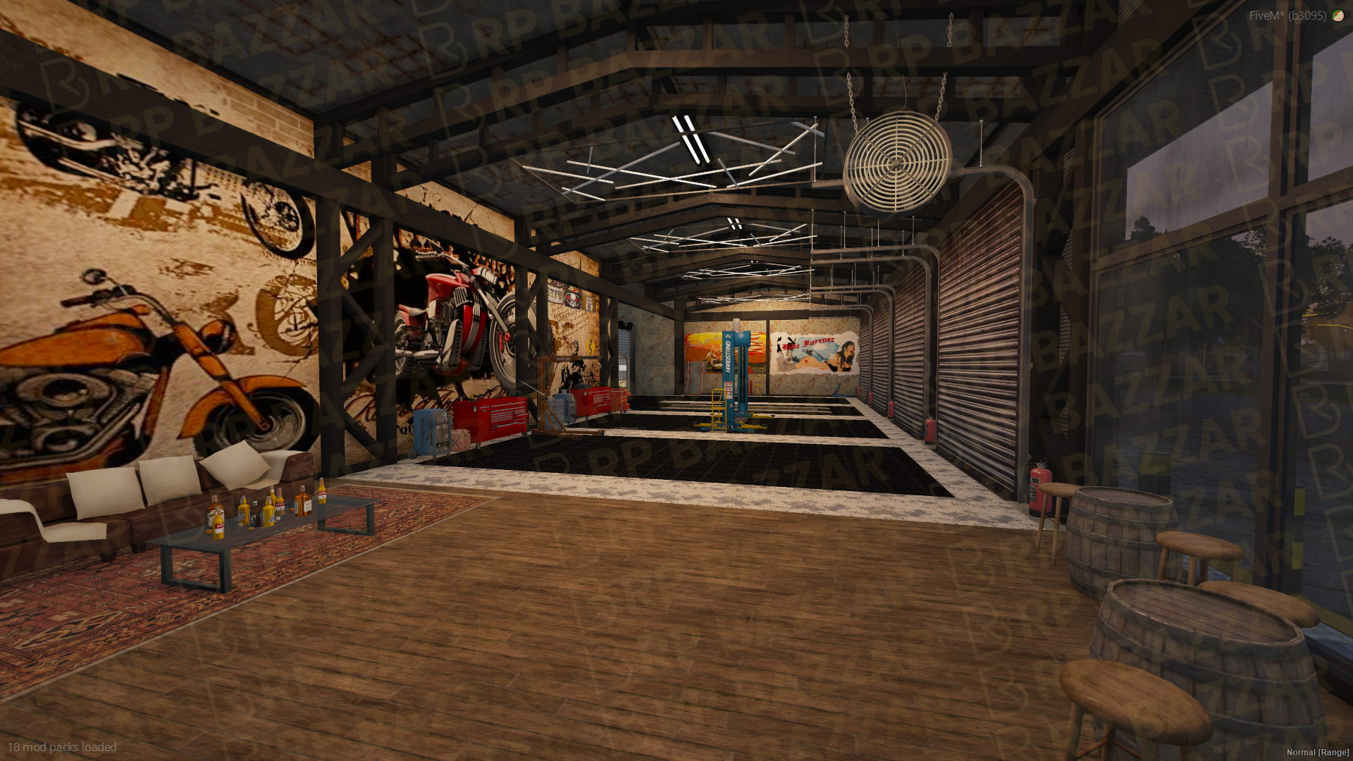 Industrial Mechanic Shop FiveM MLO — GTA RP Interior — ESX QB QBOX — RPBazzar