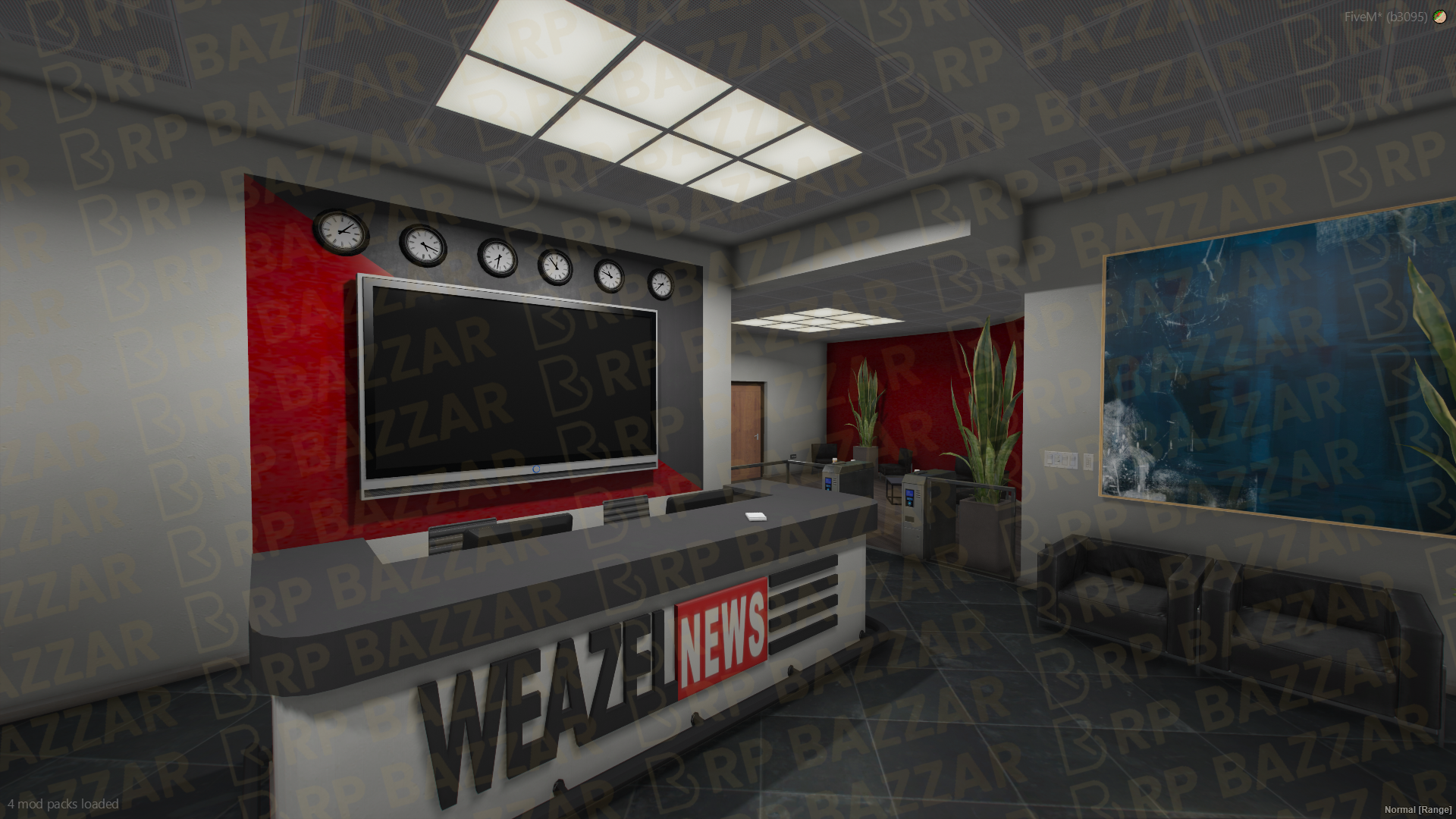Downtown Weazel News FiveM MLO — GTA RP Interior — ESX QB QBOX — RPBazzar