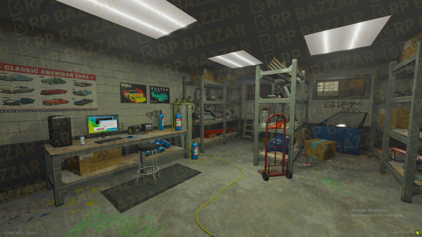 Hip Mechanic Shop FiveM MLO — GTA RP Interior — ESX QB QBOX — RPBazzar