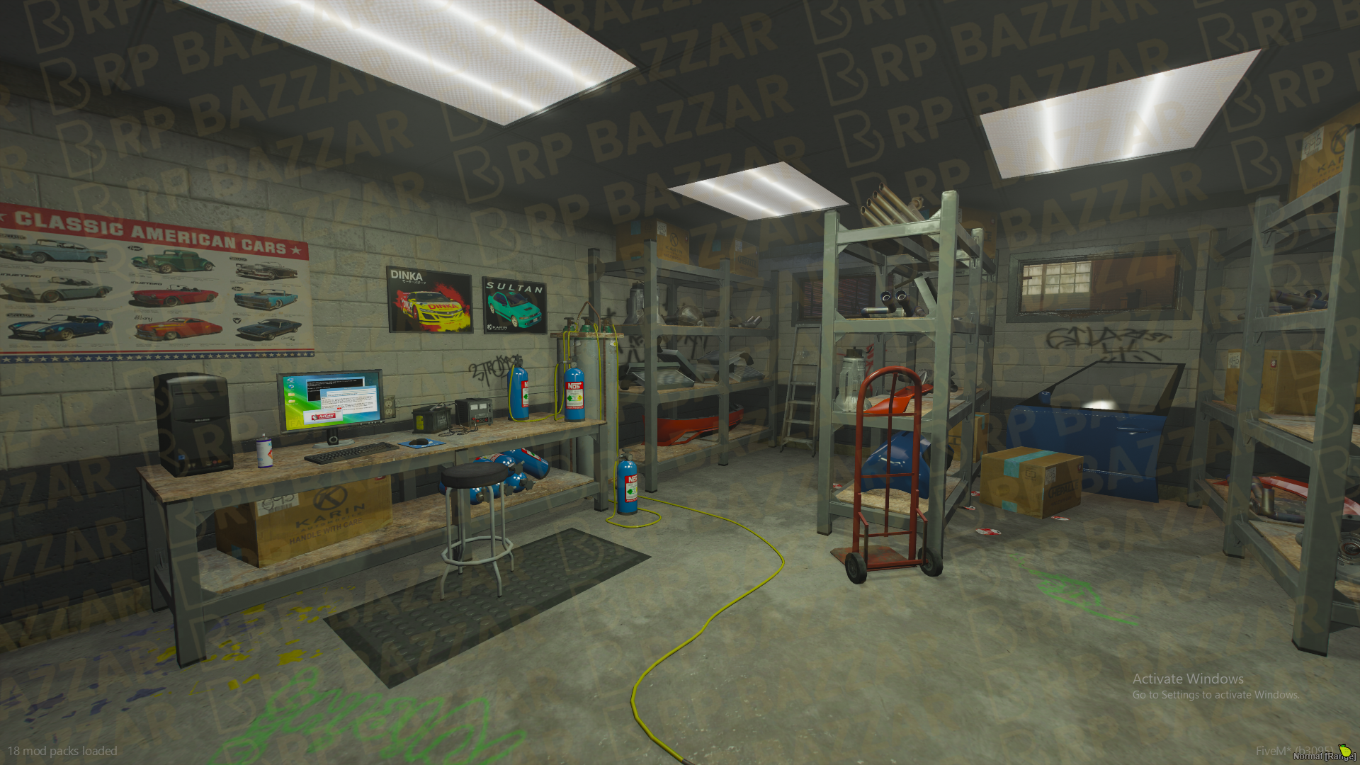 Hip Mechanic Shop FiveM MLO — GTA RP Interior — ESX QB QBOX — RPBazzar