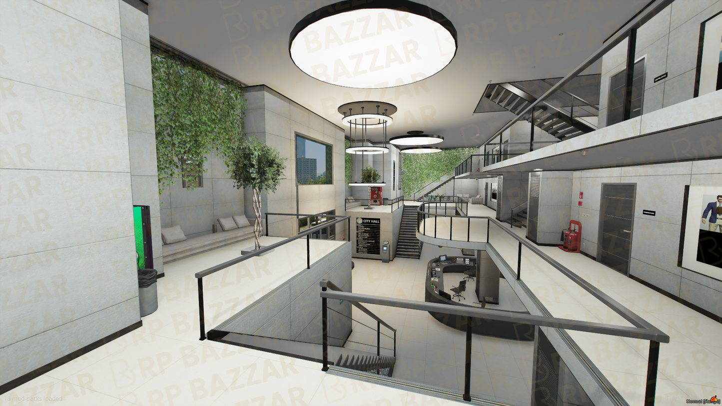 Grand CityHall FiveM MLO — GTA RP Interior — ESX QB QBOX — RPBazzar