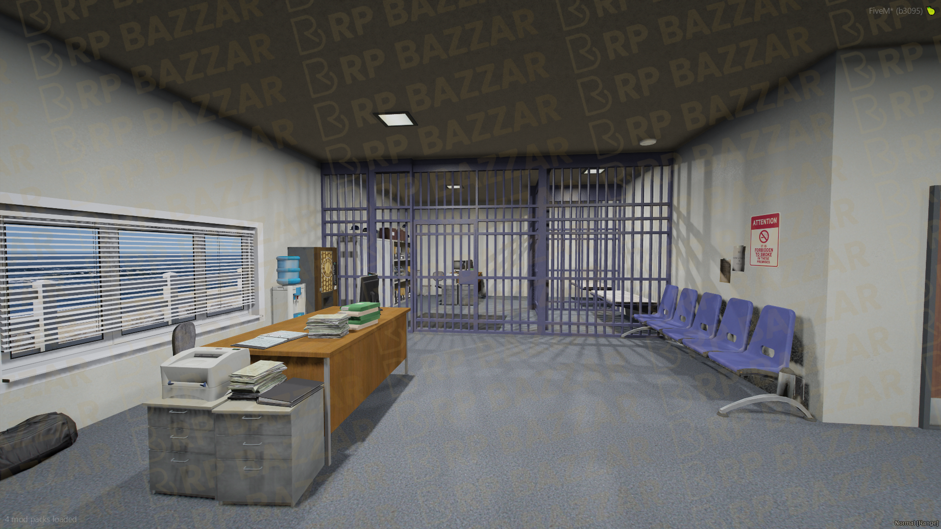 Secure Police Station FiveM MLO — GTA RP Interior — ESX QB QBOX — RPBazzar