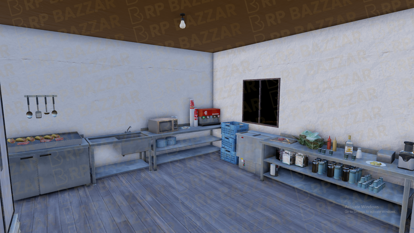 Retro Burger Bar FiveM MLO — GTA RP Interior — ESX QB QBOX — RPBazzar