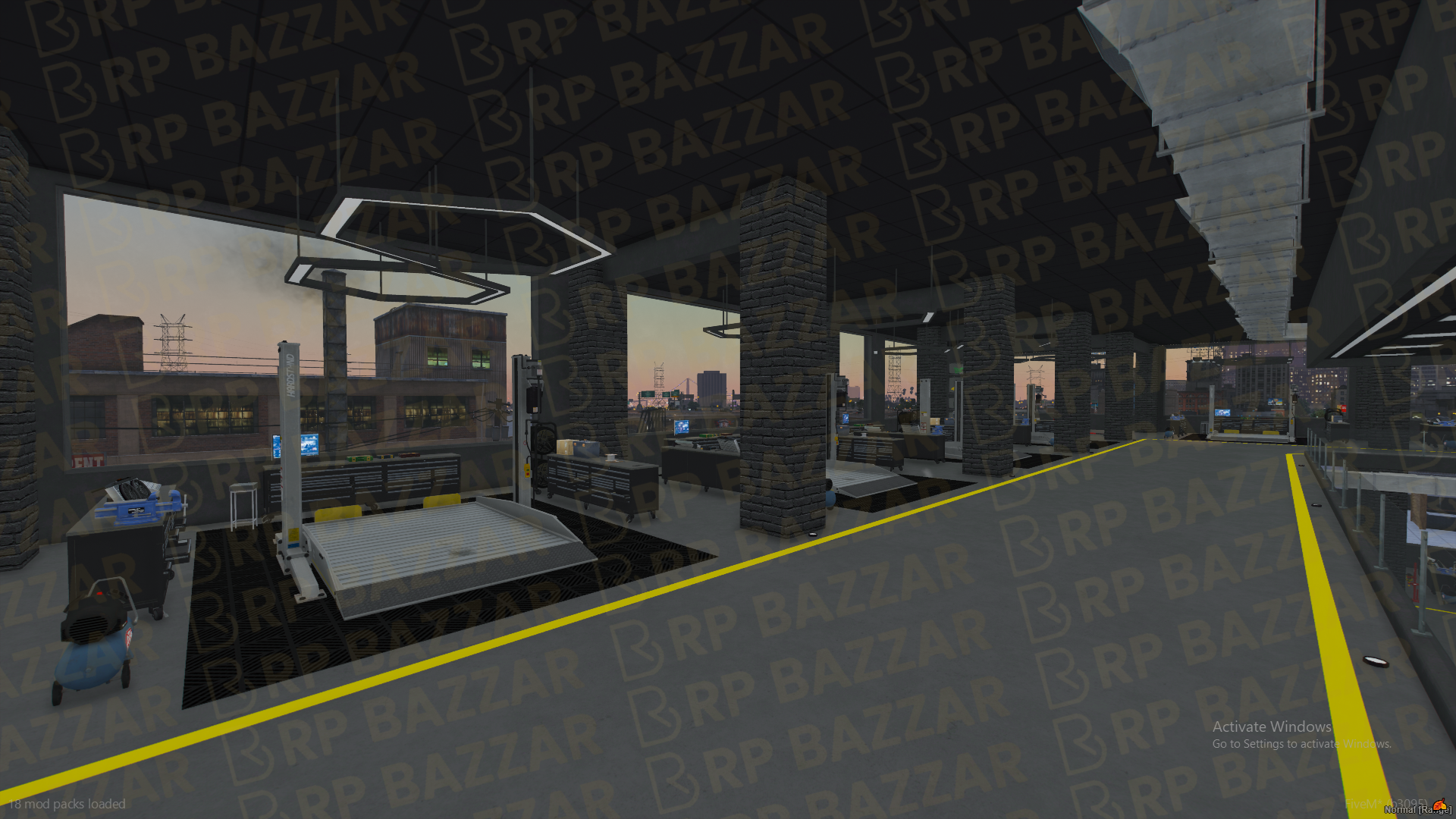 Modern Mechanic Shop FiveM MLO — GTA RP Interior — ESX QB QBOX — RPBazzar
