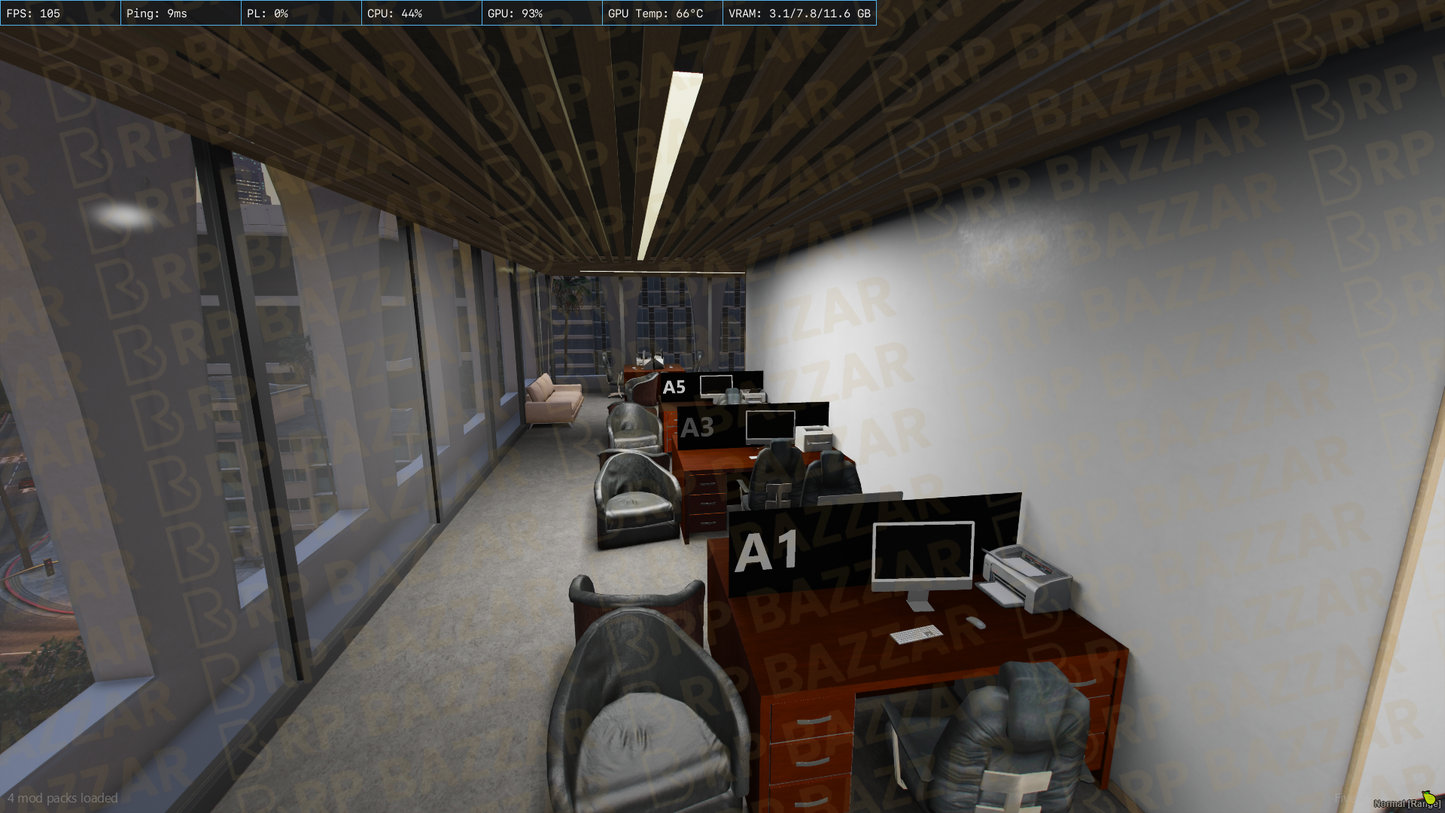 Classic Office FiveM MLO — GTA RP Interior — ESX QB QBOX — RPBazzar