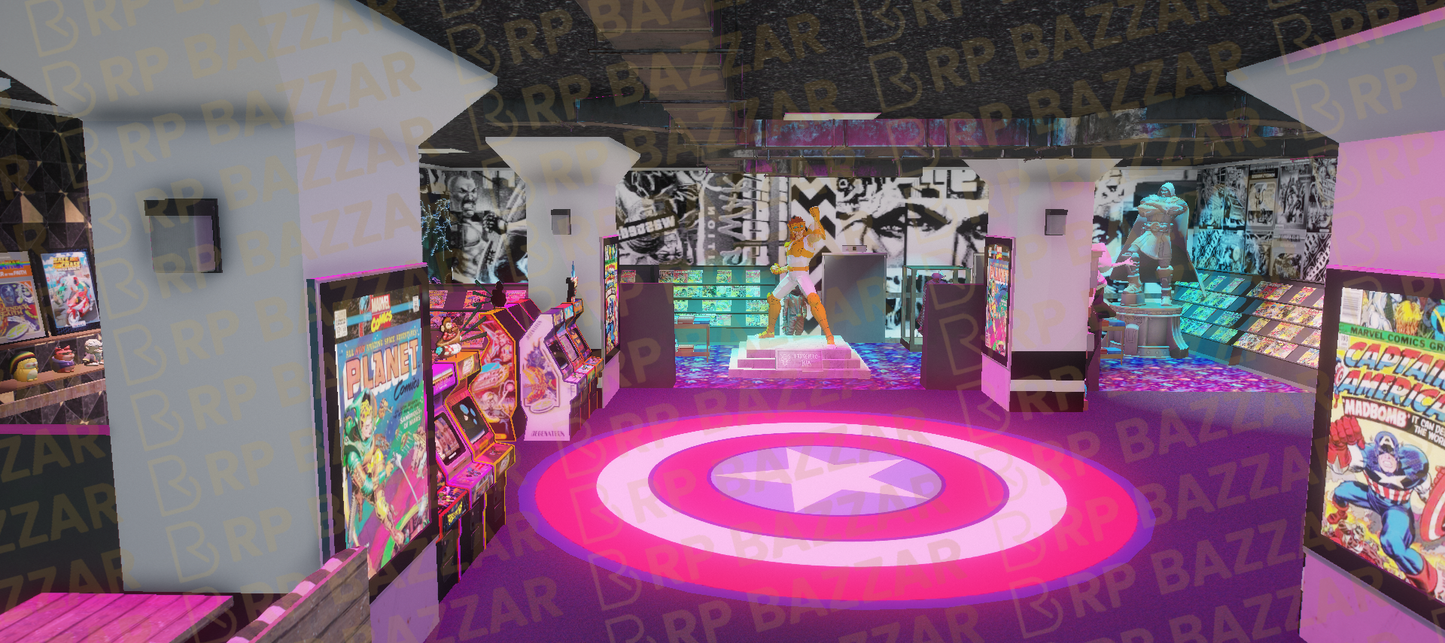 Retro Comic Store FiveM MLO — GTA RP Interior — ESX QB QBOX — RPBazzar