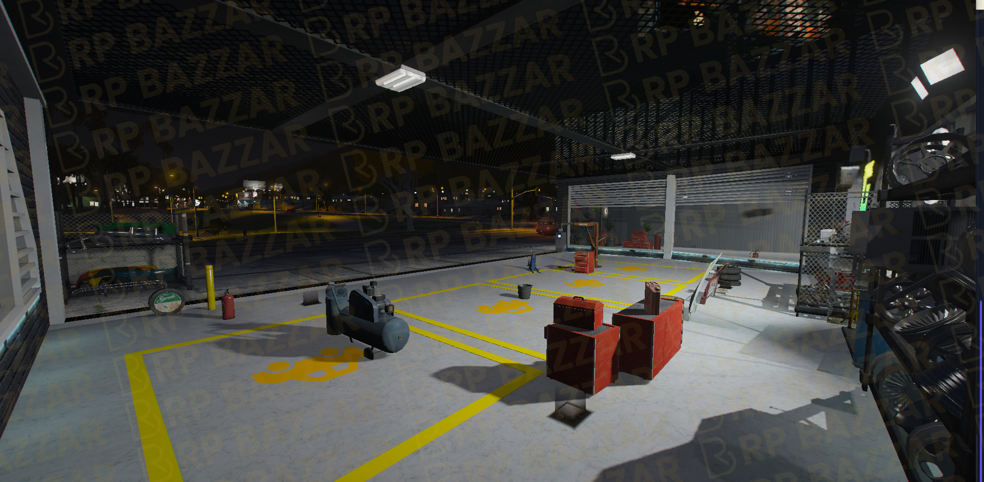 Busy Mechanic Shop FiveM MLO — GTA RP Interior — ESX QB QBOX — RPBazzar