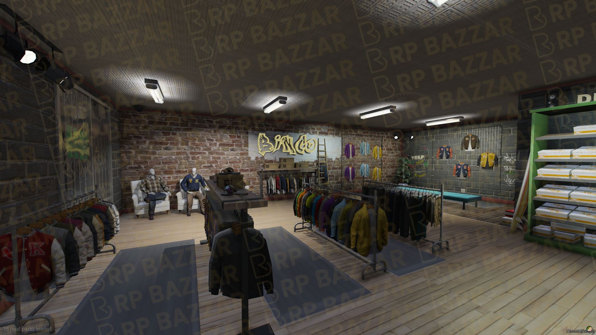 Modern Clothing Store FiveM MLO — GTA RP Interior — ESX QB QBOX — RPBazzar