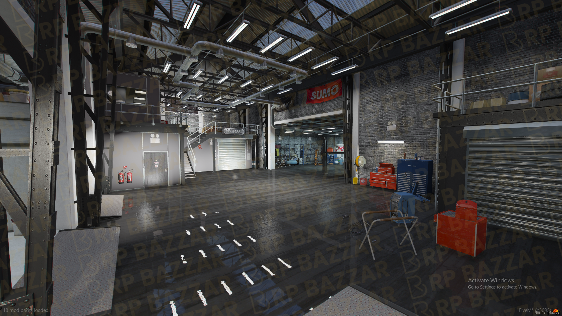 Custom Mechanic Shop FiveM MLO — GTA RP Interior — ESX QB QBOX — RPBazzar