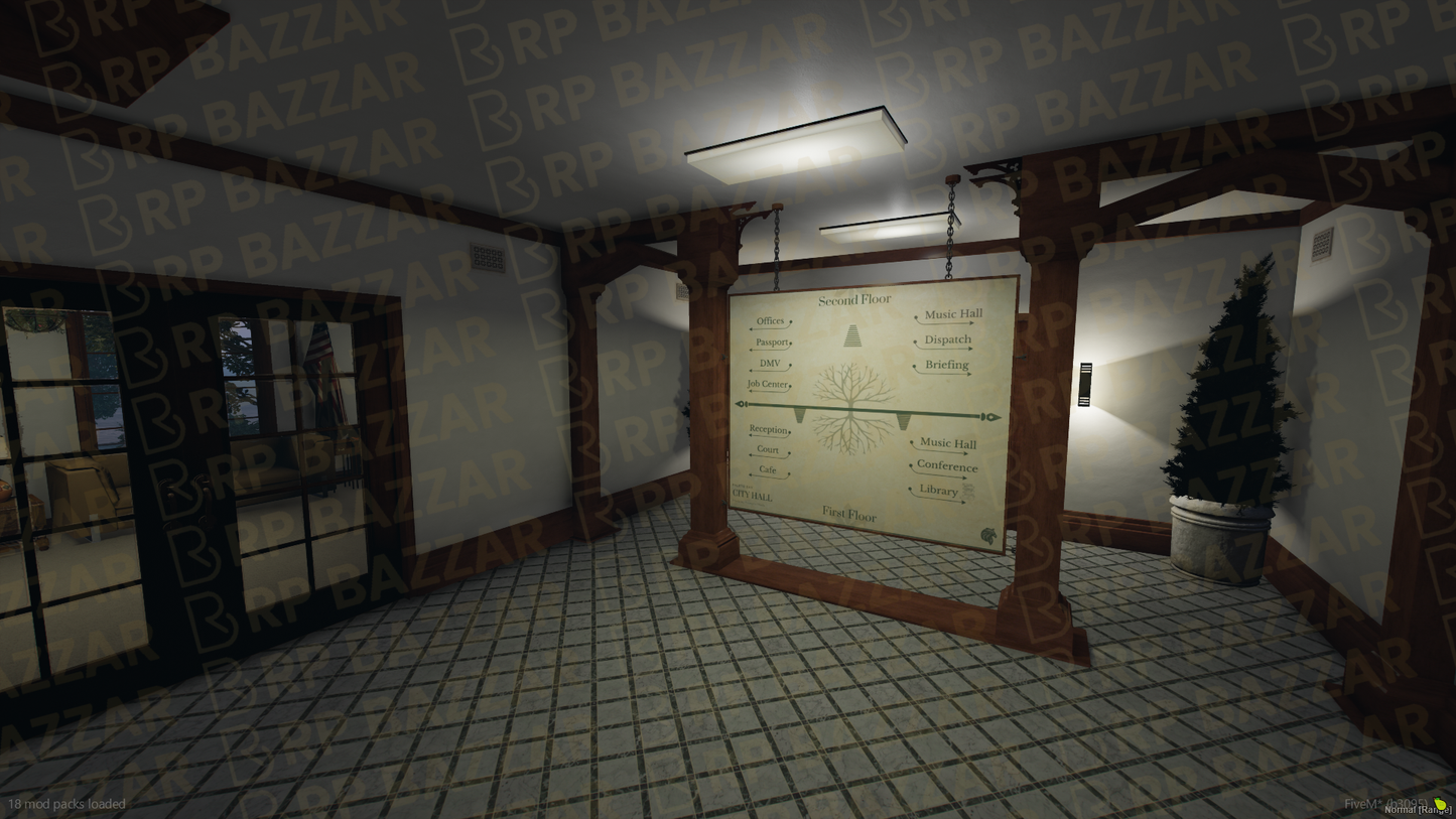 Official City Hall FiveM MLO — GTA RP Interior — ESX QB QBOX — RPBazzar