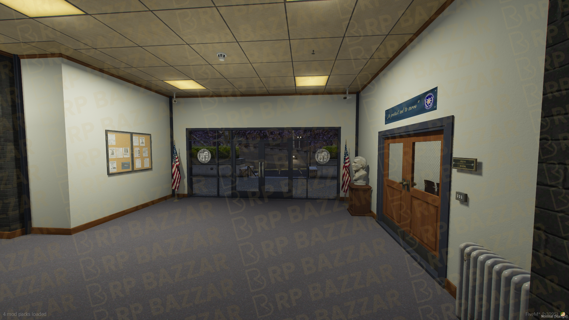 Sheriff Police Station FiveM MLO — GTA RP Interior — ESX QB QBOX — RPBazzar
