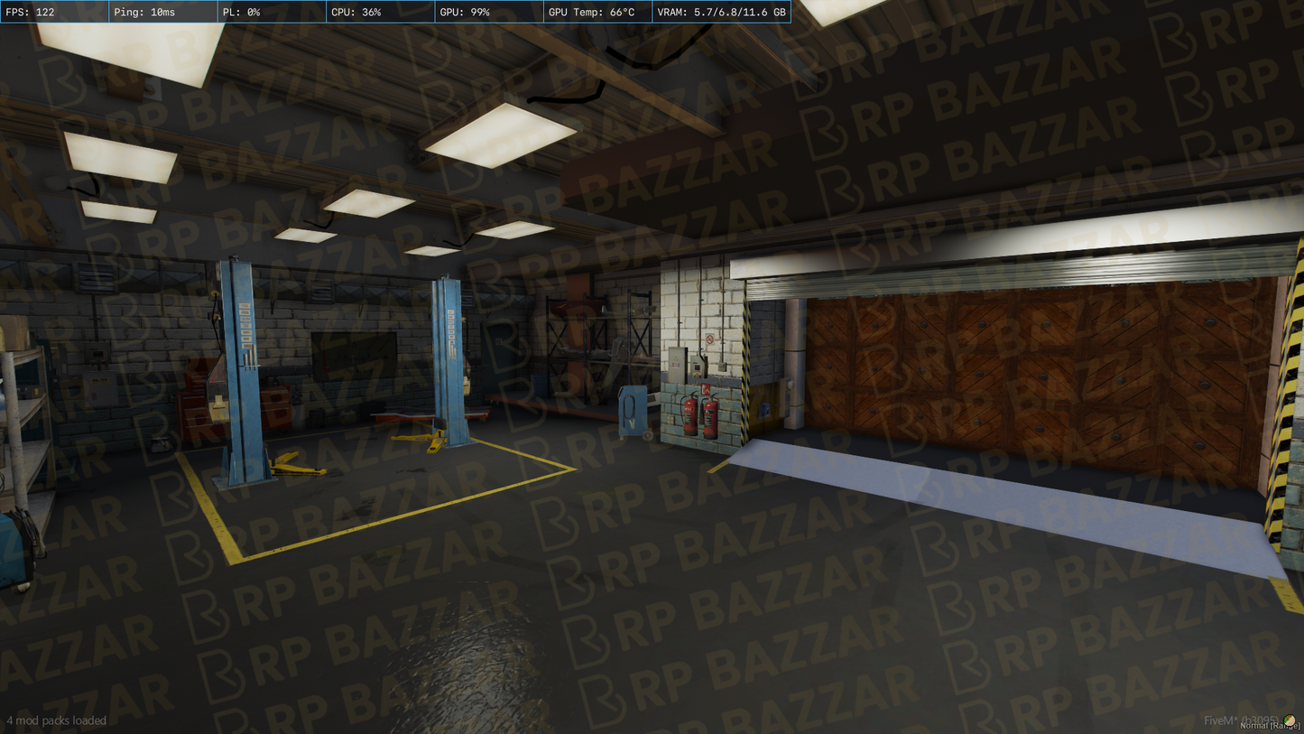 Garage Vehicle Shop FiveM MLO — GTA RP Interior — ESX QB QBOX — RPBazzar