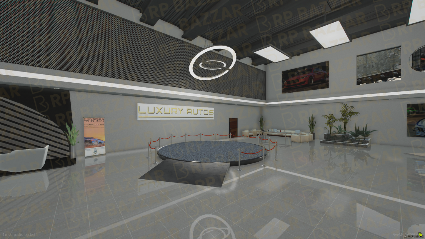 Tuned Vehicle Shop FiveM MLO — GTA RP Interior — ESX QB QBOX — RPBazzar