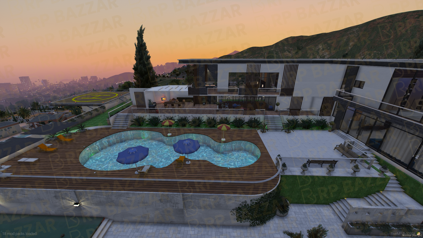 Hillside Mansion FiveM MLO — GTA RP Interior — ESX QB QBOX — RPBazzar