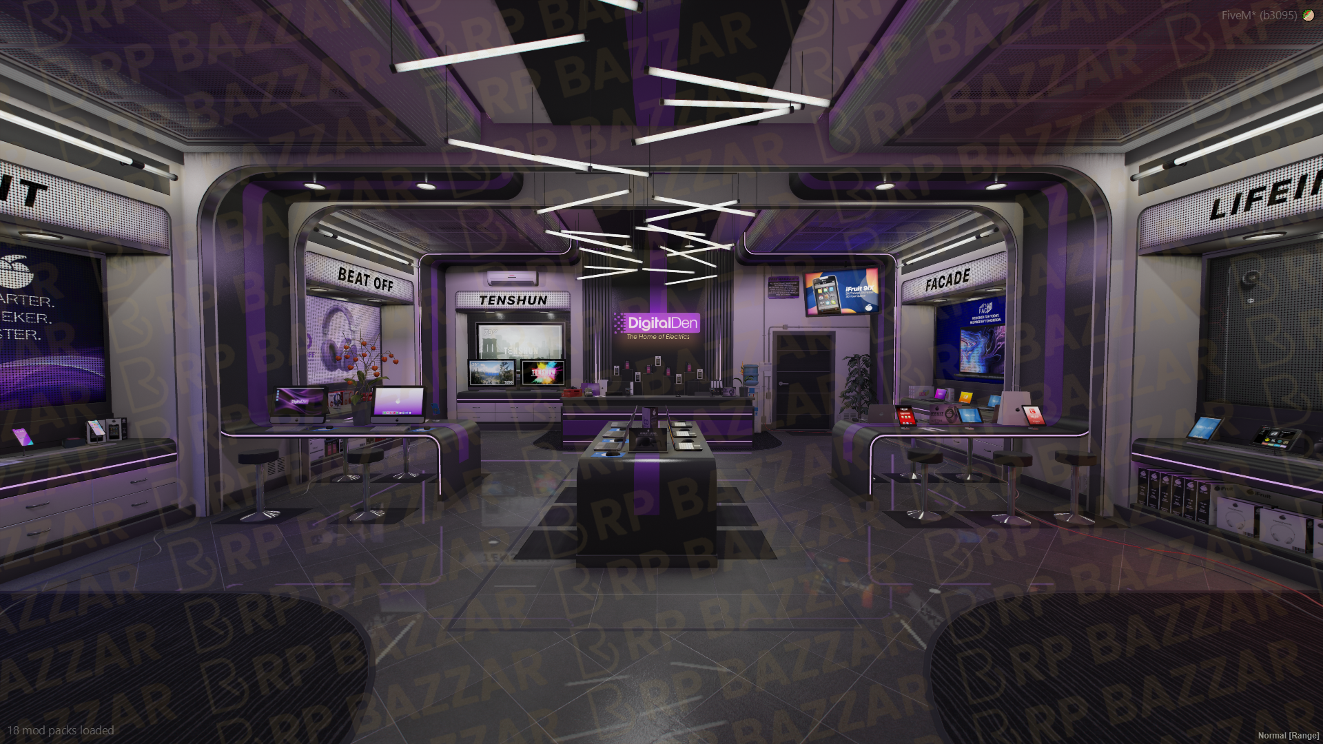 Modern Electronic Store FiveM MLO — GTA RP Interior — ESX QB QBOX — RPBazzar