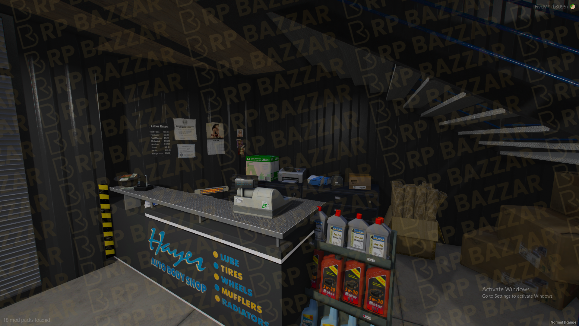 Vintage Mechanic Shop FiveM MLO — GTA RP Interior — ESX QB QBOX — RPBazzar