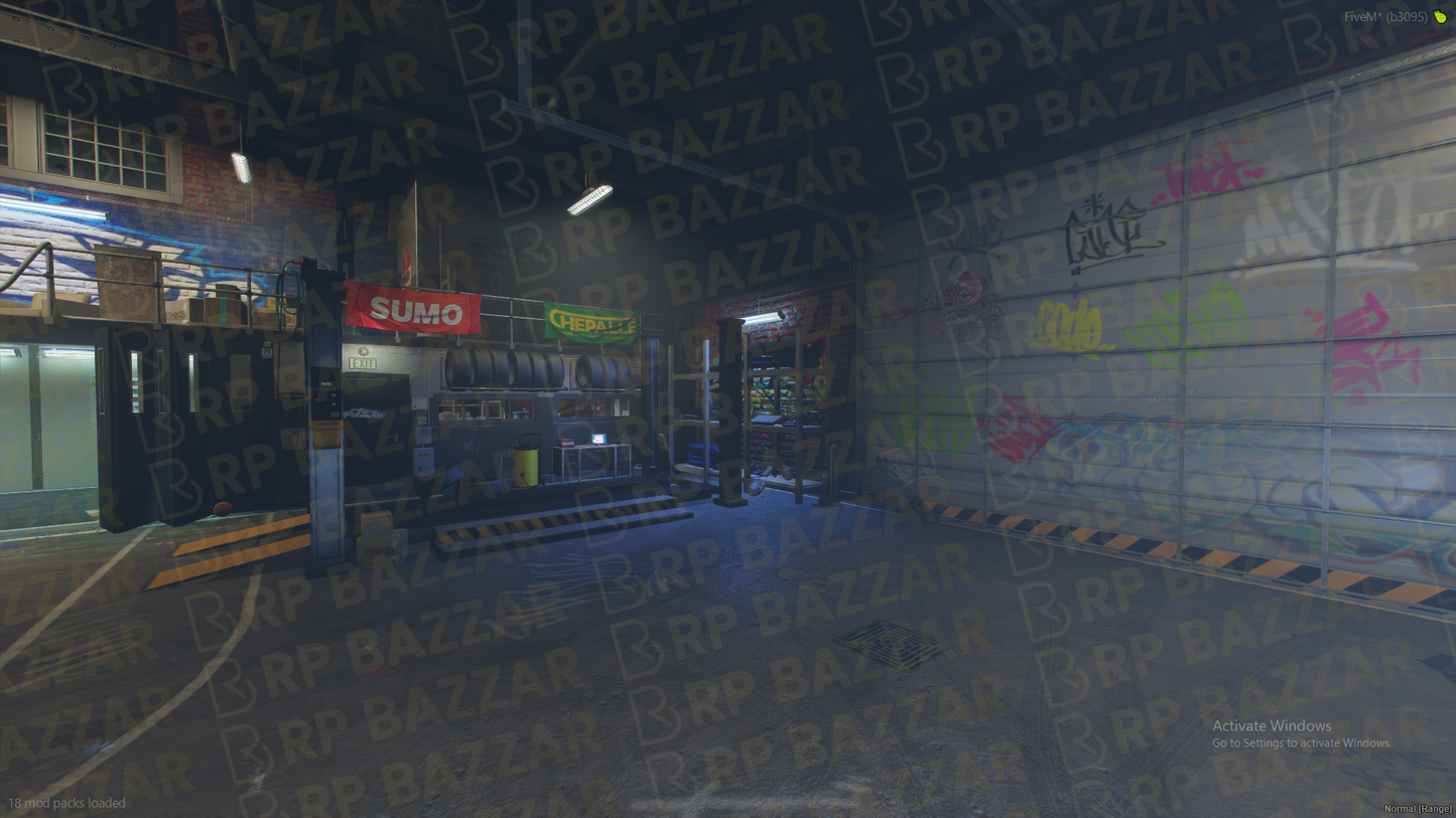 Rough Mechanic Shop FiveM MLO — GTA RP Interior — ESX QB QBOX — RPBazzar