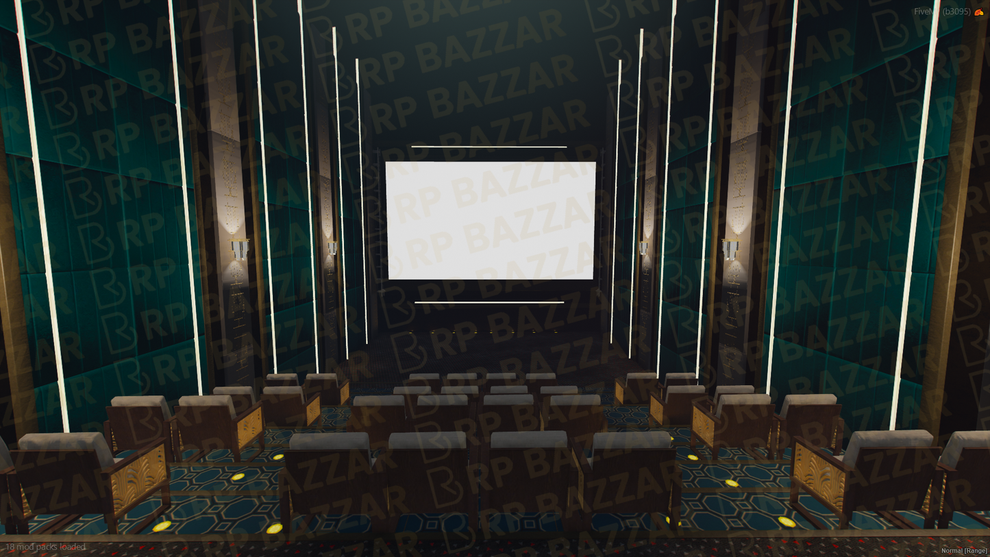 Retro Cinema FiveM MLO — GTA RP Interior — ESX QB QBOX — RPBazzar