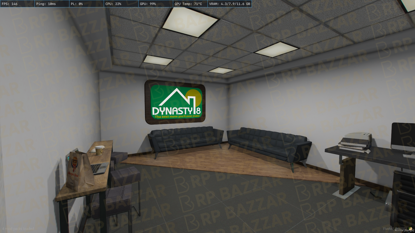 Minimal Office FiveM MLO — GTA RP Interior — ESX QB QBOX — RPBazzar