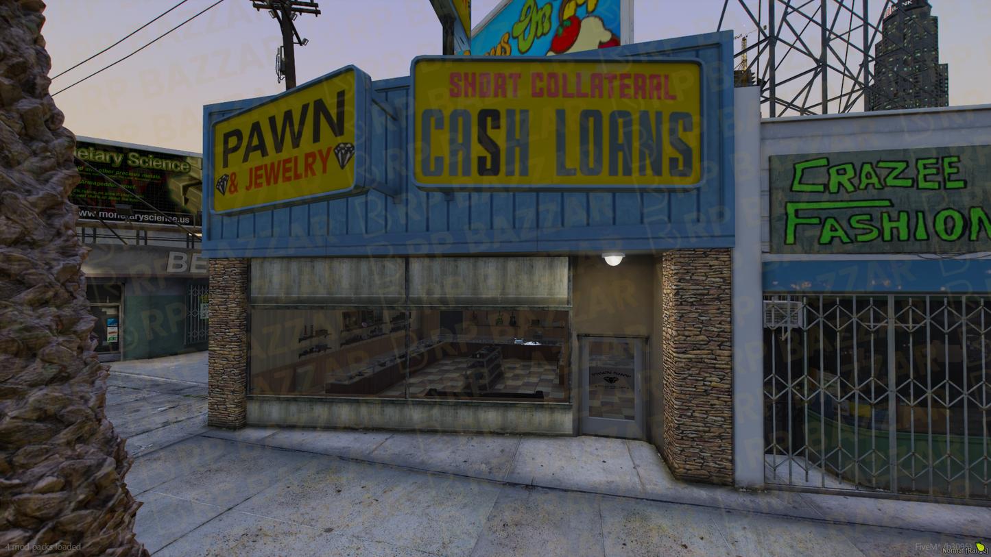 Vintage Pawn Shop FiveM MLO — GTA RP Interior — ESX QB QBOX — RPBazzar
