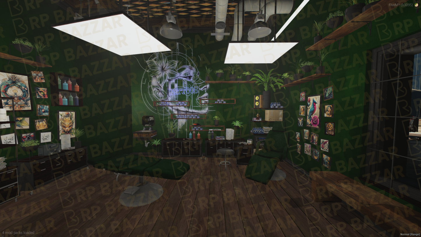 Inked Tattoo Store FiveM MLO — GTA RP Interior — ESX QB QBOX — RPBazzar