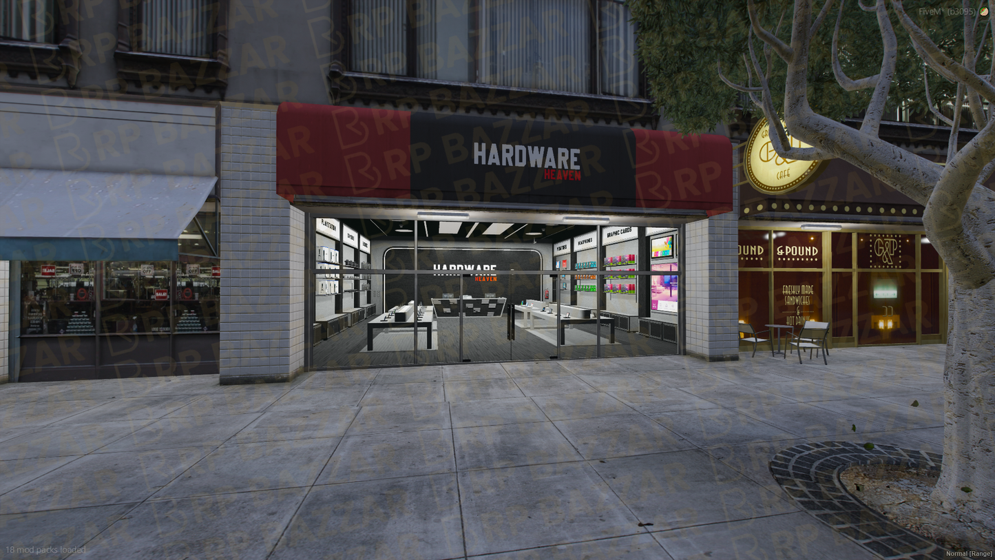 Gadget Electronic Store FiveM MLO — GTA RP Interior — ESX QB QBOX — RPBazzar