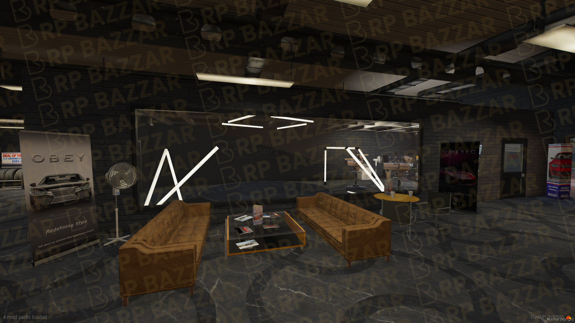 Chrome Vehicle Shop FiveM MLO — GTA RP Interior — ESX QB QBOX — RPBazzar