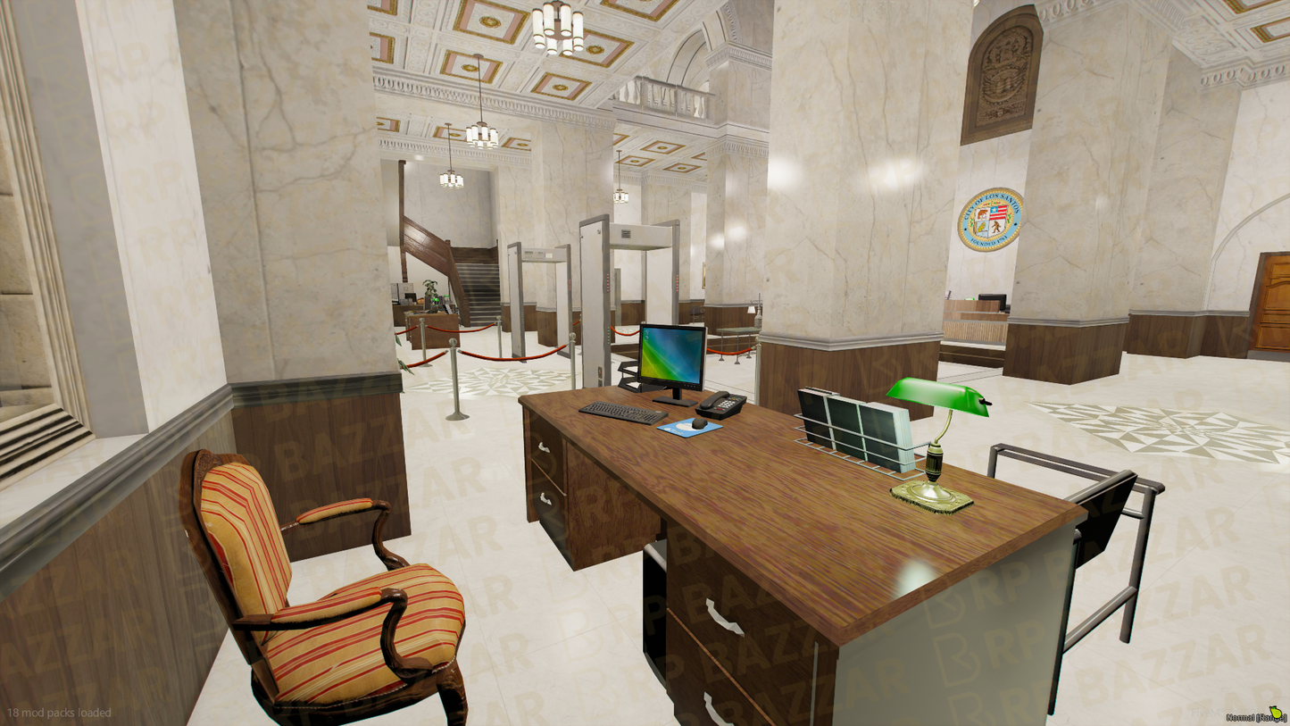 Modern City Hall FiveM MLO — GTA RP Interior — ESX QB QBOX — RPBazzar