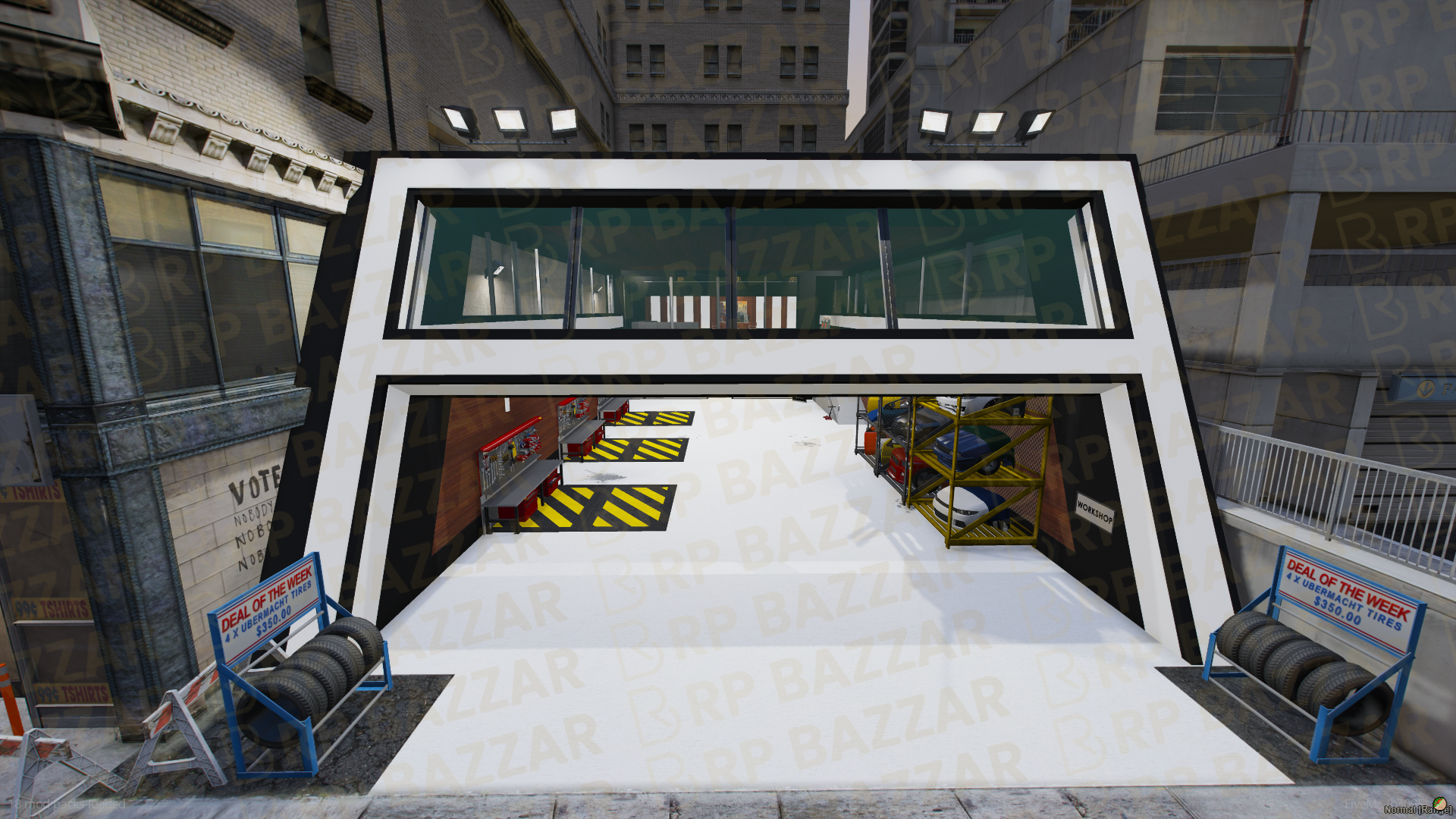 Custom Mechanic Shop FiveM MLO — GTA RP Interior — ESX QB QBOX — RPBazzar