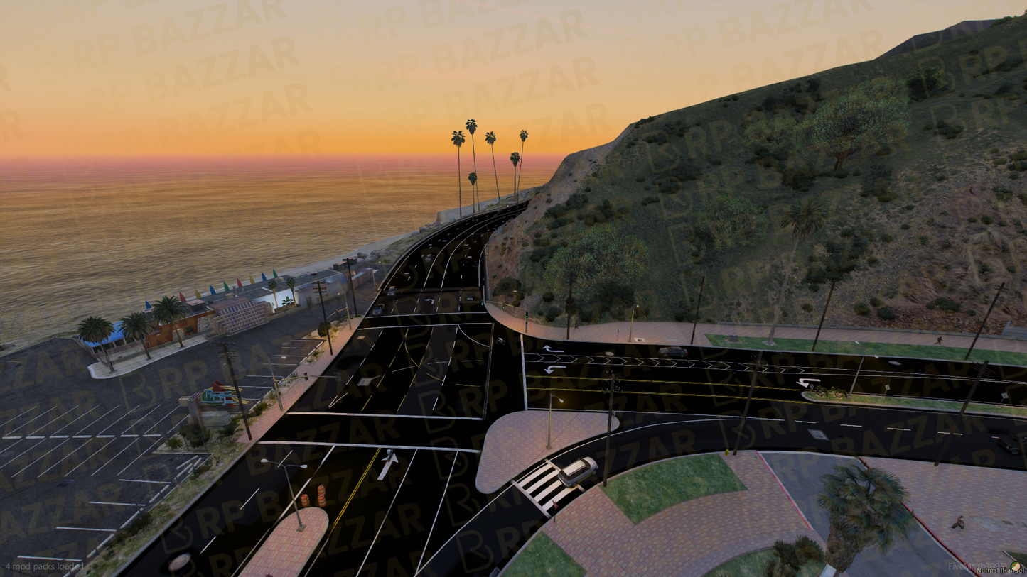 Highway Road FiveM MLO — GTA RP Road Map — ESX QB QBOX — RPBazzar