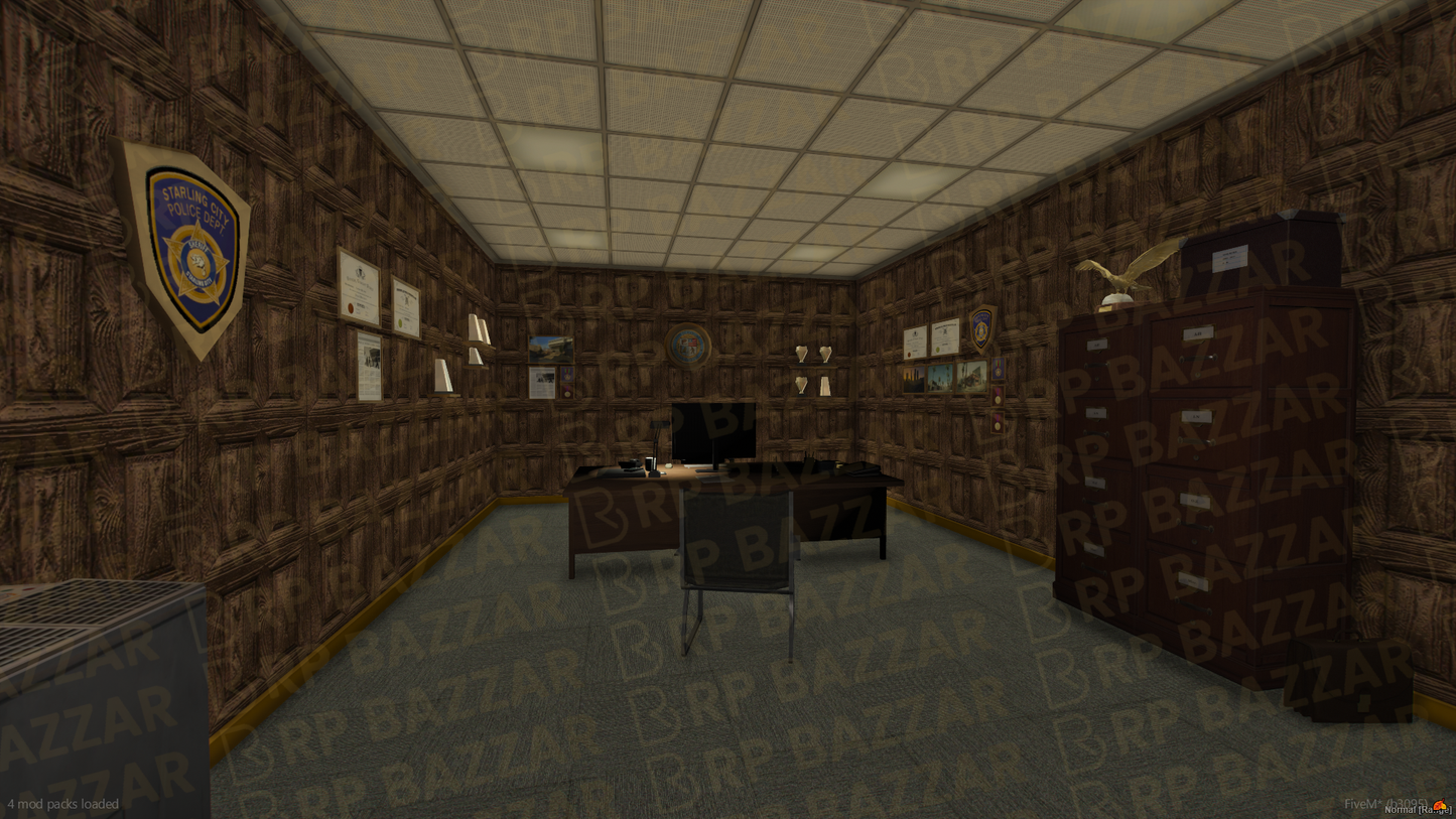Fortified Police Station FiveM MLO — GTA RP Interior — ESX QB QBOX — RPBazzar