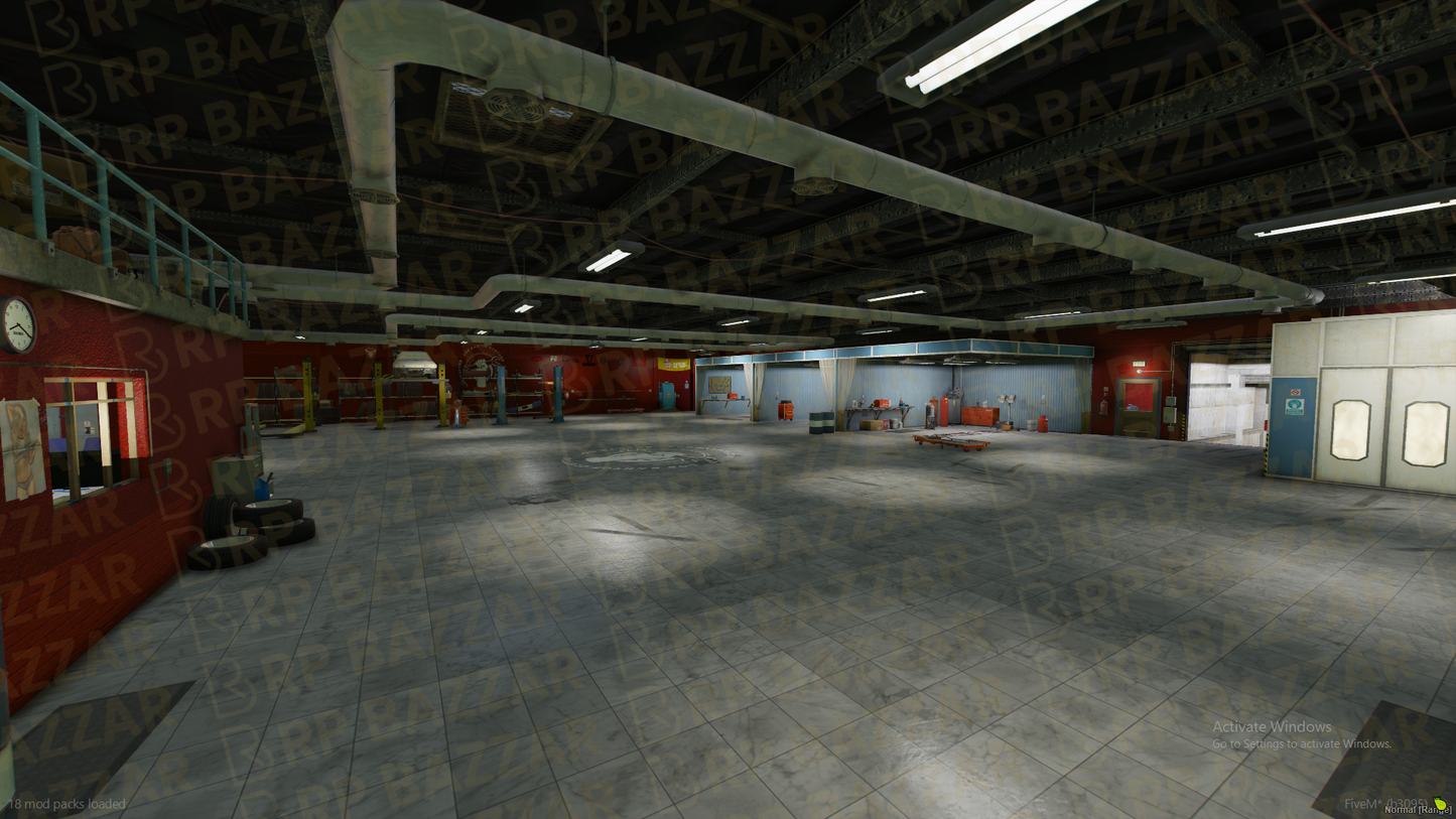 Grimy Mechanic Shop FiveM MLO — GTA RP Interior — ESX QB QBOX — RPBazzar