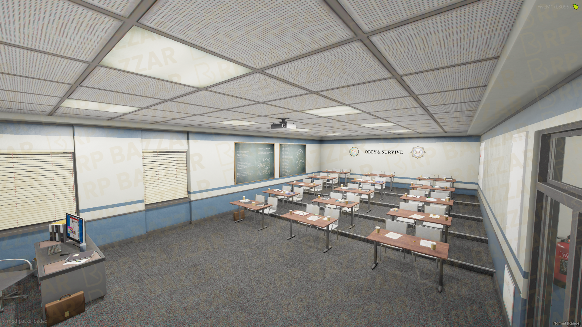 Night Police Station FiveM MLO — GTA RP Interior — ESX QB QBOX — RPBazzar