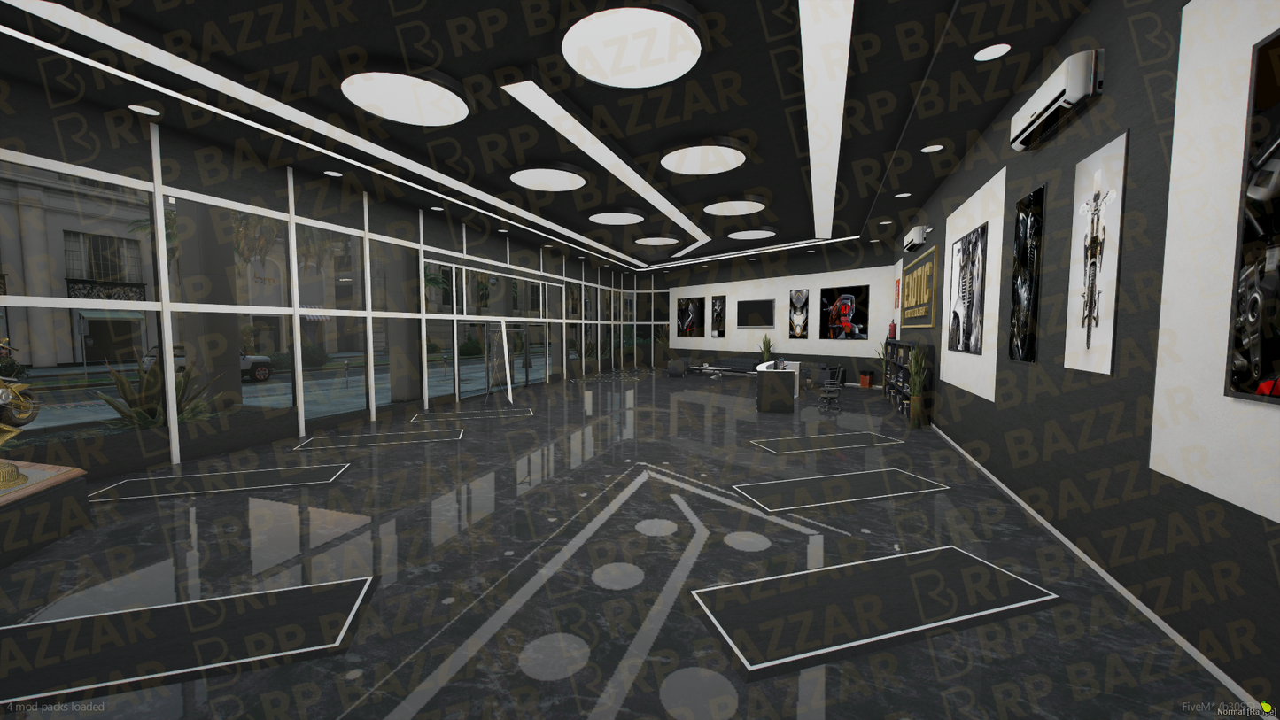 Prime Vehicle Shop FiveM MLO — GTA RP Interior — ESX QB QBOX — RPBazzar