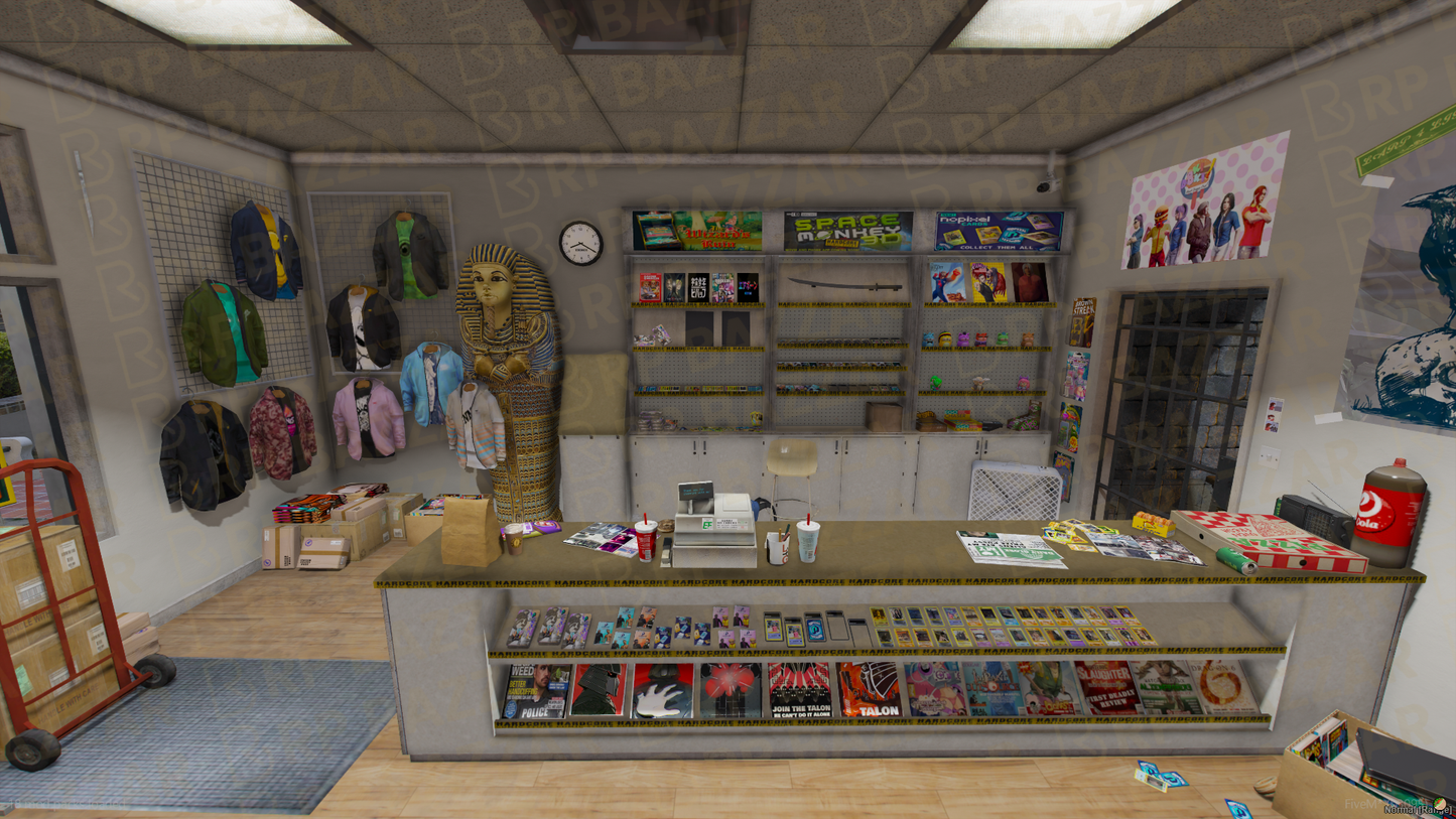 Vintage Comic Store FiveM MLO — GTA RP Interior — ESX QB QBOX — RPBazzar