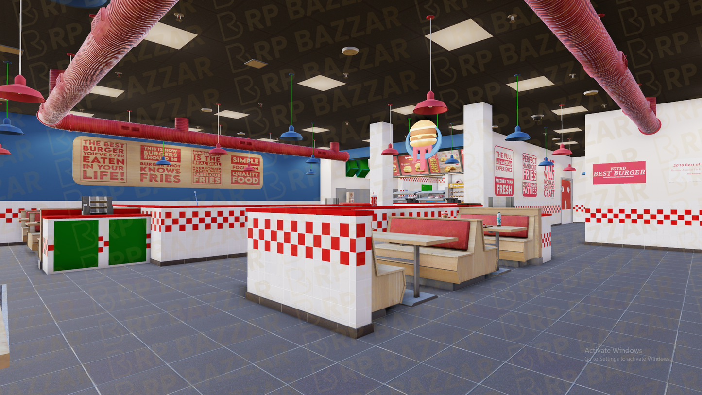 Modern Steakhouse FiveM MLO — GTA RP Interior — ESX QB QBOX — RPBazzar
