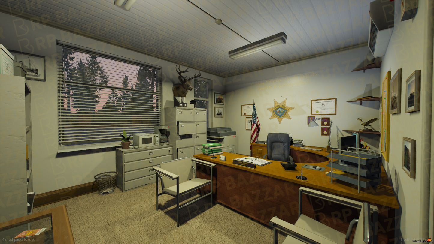 Desert Police Station FiveM MLO — GTA RP Interior — ESX QB QBOX — RPBazzar